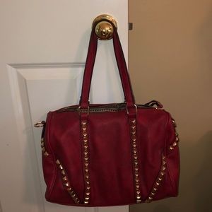 Red Studded Purse